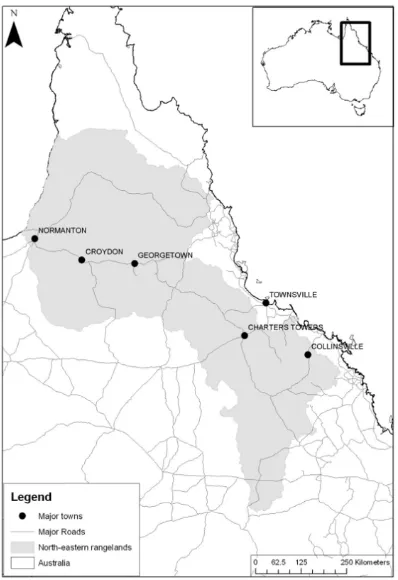 Figure 1: The northeastern rangelands of Queensland, Australia  