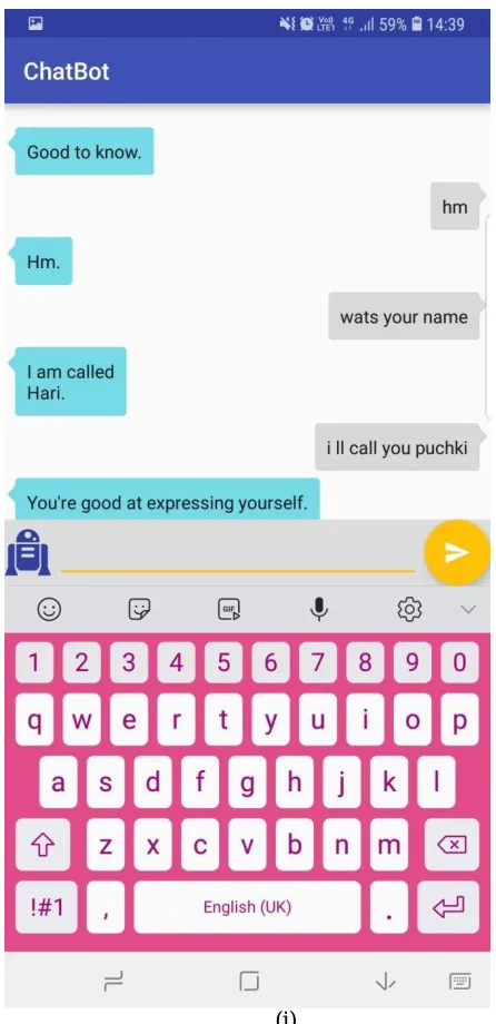 Fig (i) shows the chatbot listens whatever you say and agree to it. Also appreciate you when you suggest something out of topic