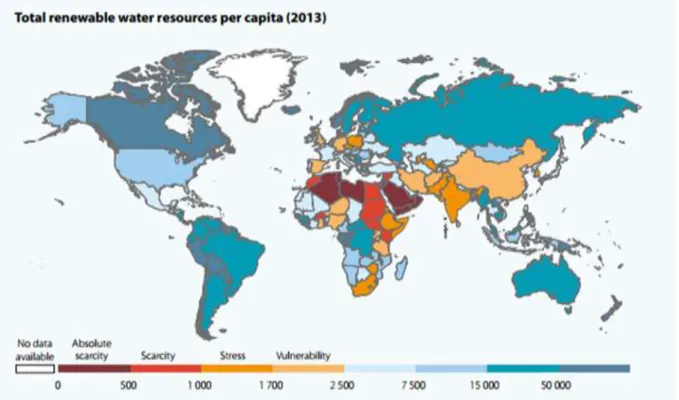 Figure 1. Water scarcity in the global context 
