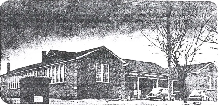 Figure 8. Front of the Rosenwald School on West River Road in Louisburg, NC.  