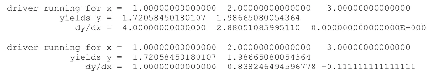 Figure 4.6: Reverse mode example output 