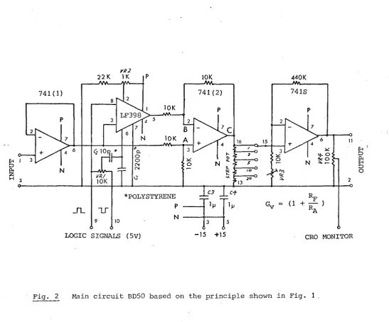 Fig. 2 Main circuit BD50 based on the principle shown in Fig. 1 . 