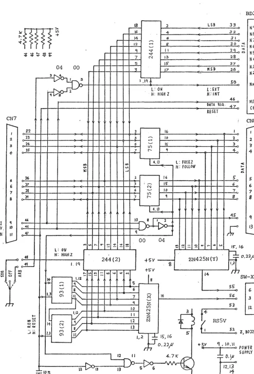 Fig. 2 Circuit diagram of the interface, NEW BD8. 