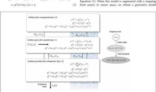 Figure 1 illustrates the model for a spatially extended cor-tical source, which we will call a conductance-based neuralﬁeld