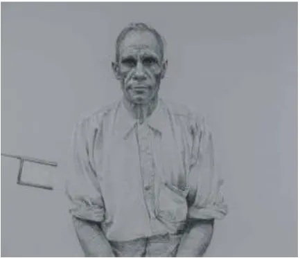 Figure 7.  Vernon ah Kee.16 Neither Pride nor Courage (2008). Pastel, charcoal 