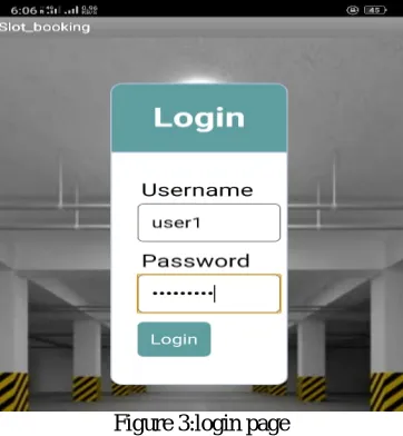 Figure 3:login page  