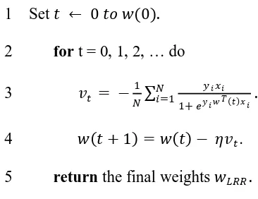 Figure 1.5   Logistic regression algorithm 