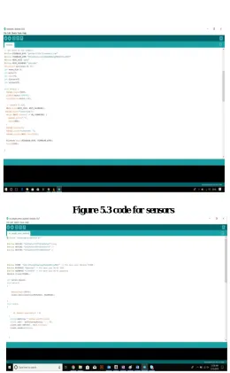 Figure 5.3 code for sensors 
