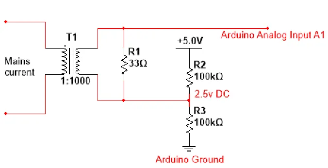 Fig. 4 Current sensor circuit diagram 