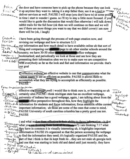Figure 1: Margin Markup of Original Transcript 
