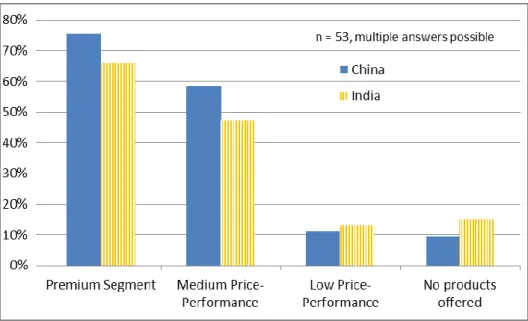 Figure 2  Targeted market segments in China and India 
