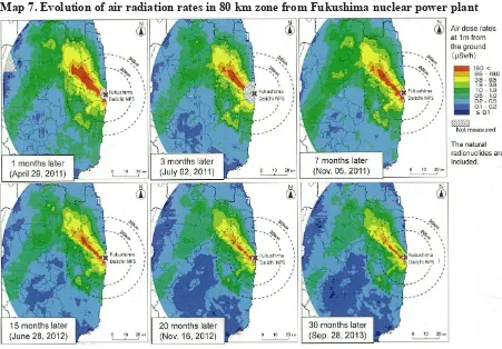 Table 4. Evolution of environmental radioactivity in Fukushima prefecture (µSv/h) 