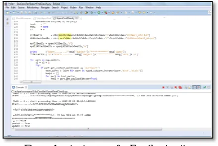 Figure 1 output screen for Email extraction 