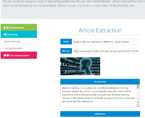 Figure 6: The result of article Extraction. 
