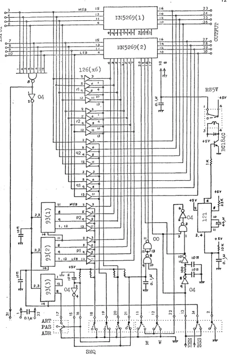 Fig. 6 Memory and its associated circuits, BD32. 
