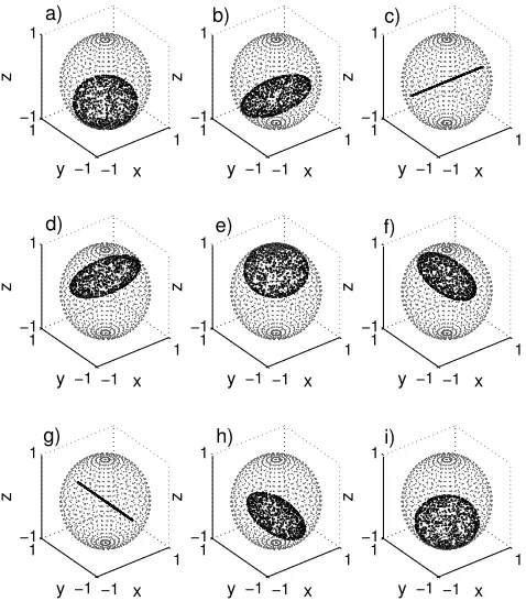 Figure 1: Images of the Bloch sphere after the action of single-qubit selfcomplementarymaps described in Eq
