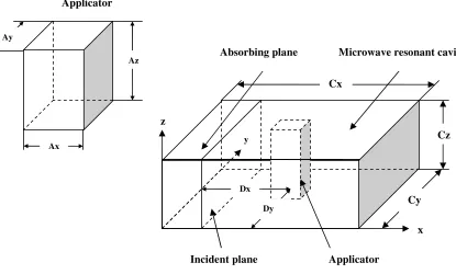 Figure 2.1 Schematic diagram of the microwave cavity and the applicator. 