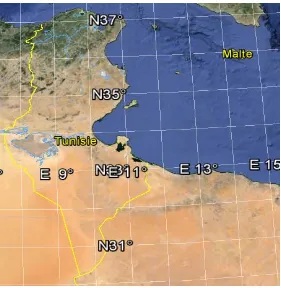 Figure 1. Geographic location of Tunisia 