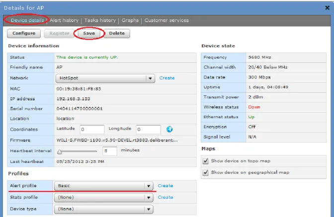 Figure 10 – Assign Chosen Alert Profile. 