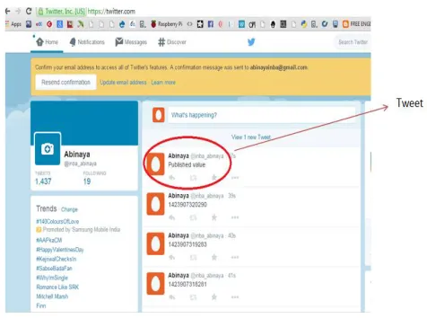Fig 5: Twitter message 