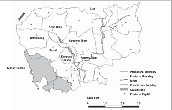 Figure 2.1 Administrative Map of Cambodia.