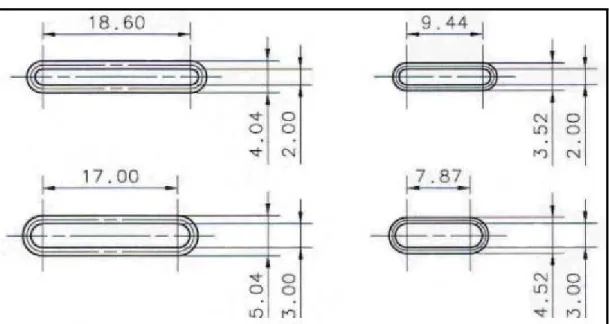 Figure 13.9. Dimensions of the flattened tubes studied. 