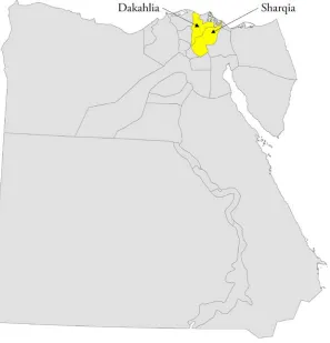 Figure 2: Map of the Selected Area for the Household Survey in Egypt 