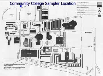 Figure 2.3 Map of Lenoir County Community College with Sampling Location  (http://www.lenoircc.edu/nsite/images/campusmaps/lccmain.htm) 