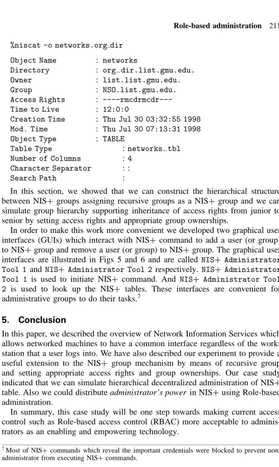 Table Type : networks tbl
