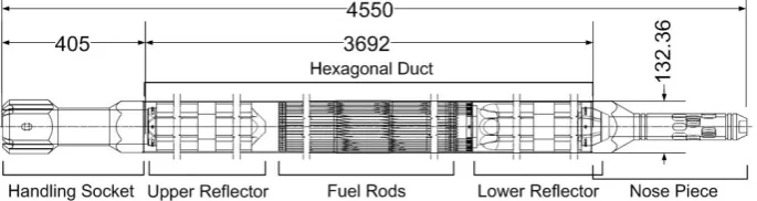 Figure 1. Schematic drawing of a PGSFR fuel assembly. 