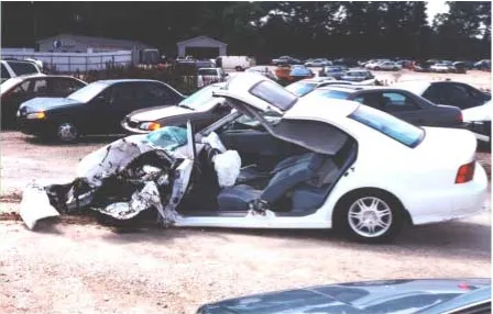 Fig. 10. Deform and absorb. The ability of this vehicle to deform and absorb energy saved      the driver’s life