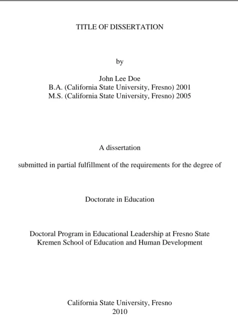 Figure 1.  Example of title page. 