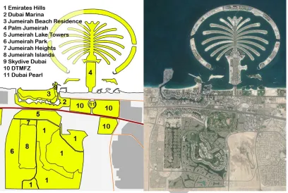 Figure   2:   The   New   Dubai   district   and   its   nine   main   mega   projects