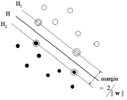 Fig 8: Optimal separation hyperplane 