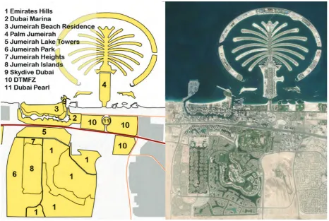 Figure 3. The various compound developments within theDubai Internet City and Dubai Media City
