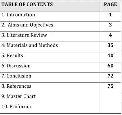 TABLE OF CONTENTS