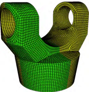 Figure 4, start with a base mesh; in this case a Cartesian grid.  Surfaces are captured from the grid by inserting layers of hexahedra near the boundary and smoothing the nodes to improve element quality