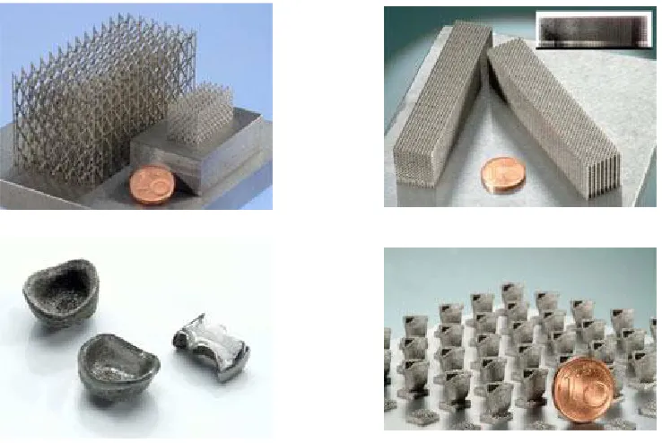 Figure 5: 3D mesh structures in stainless steel and in cobalt-chrome Source: http://www.mcp-group.com/rpt/rpttslm_1.html reprinted by permission from the MCP-group.com    