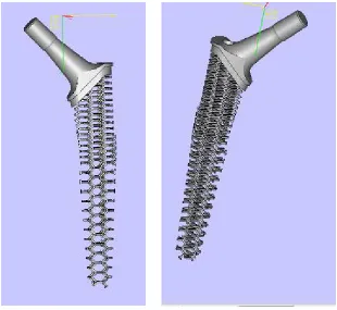 Figure 20: Titanium solid model of the honeycomb design made with EBM. 