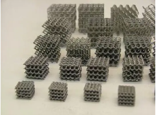 Figure 25: a) Top view shows 0.7mm beam thickness, 4mm cell size, and build angle of 30° b) Front view ,c) Isometric View of Hexagonal Lattice Structure 