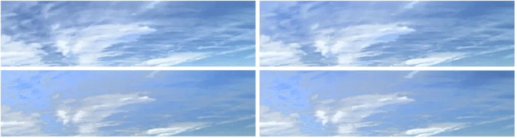 Figure 13. Reconstructed sky images with the same cloud distribution under various time and locations