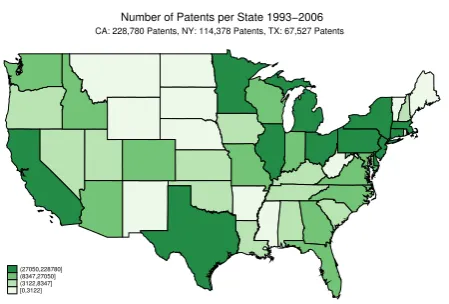 Figure 1: Patent Production per State