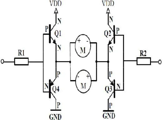 Fig.7. H-Bridge DC motor Driver Circuit  
