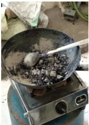 Fig 1: Mixing of Coated Aggregate and CRMB  