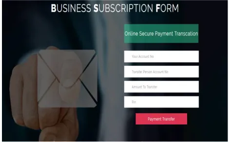 Fig 3 Home page of online payment transaction 
