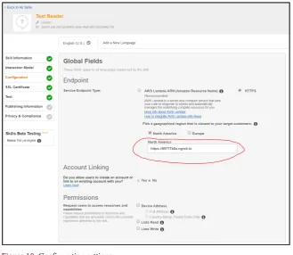 Figure 10. Configuration settings. 