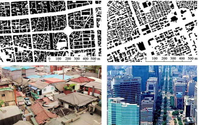 Figure 1. Typology of Seoul in the northern part of the city (on left) and southern part (on right), (source: Seoul City Hall, 2009)