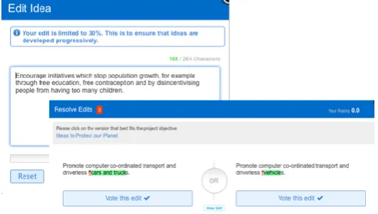 Figure 2. Pairwise Voting Interface for Idea Rankings 