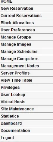 Figure 3.5: VCL User Interface Tabs