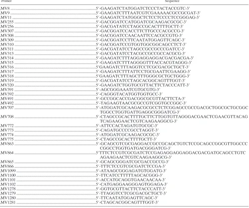 TABLE 1. Oligonucleotide primers used in this study